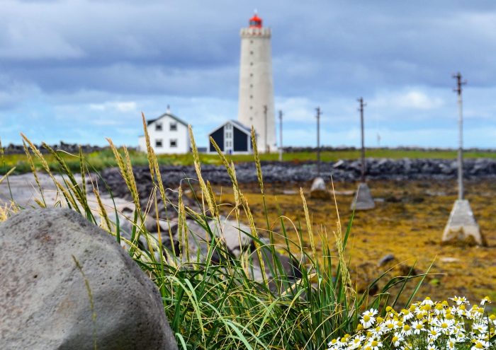 Grótta fyrtårn, Seltjarnarnes. Foto: Turid Lismoen